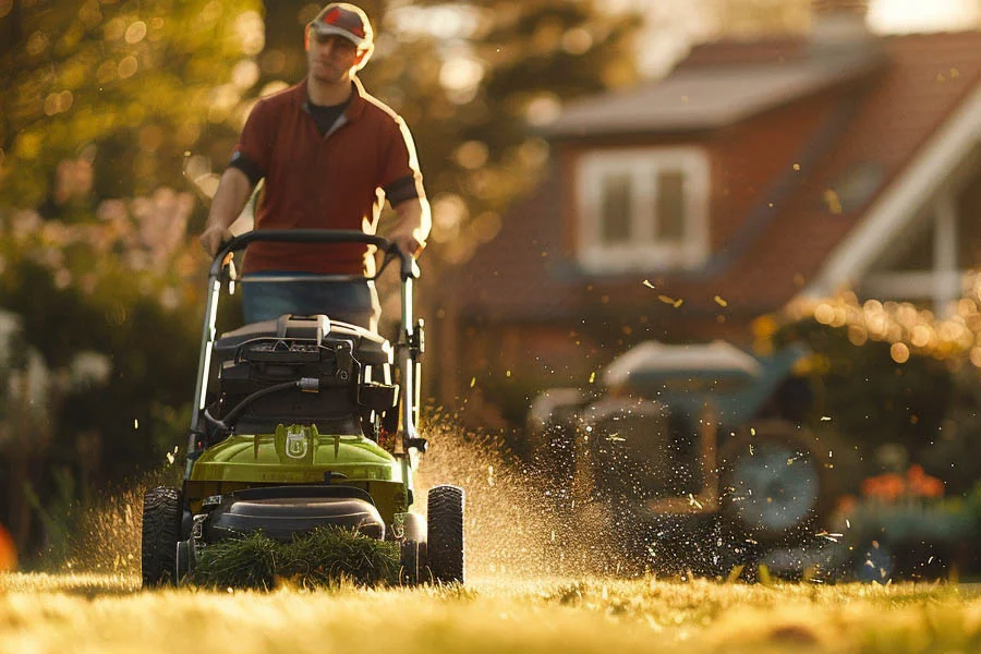 battery charged lawn mowers